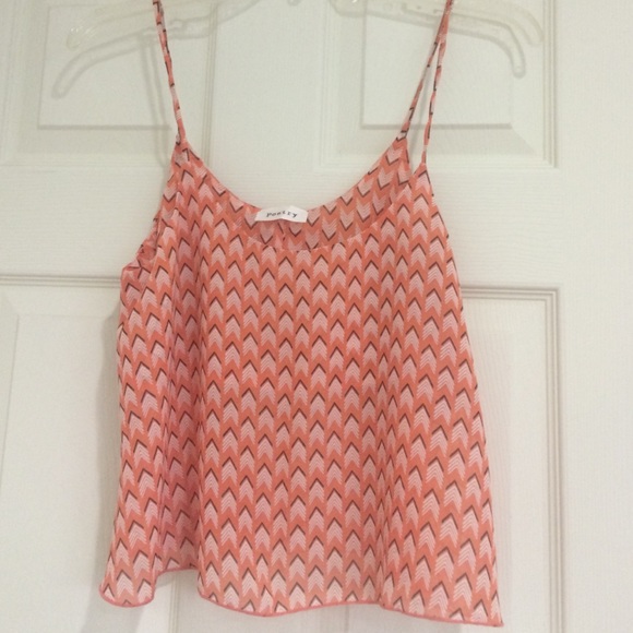Sheer Arrow Print Crop Top
