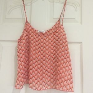 Sheer Arrow Print Crop Top