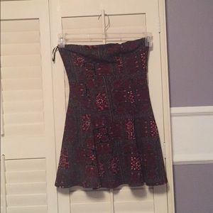 Grunge strapless dress