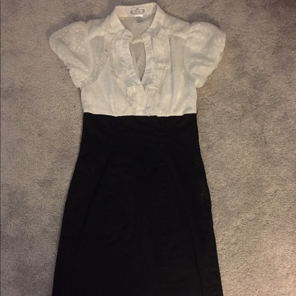 Used white black dress