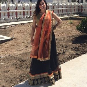 3 piece sari or ghagra choli!