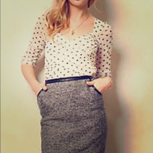 Anthropologie polka dot top
