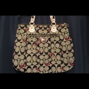 Coach Poppy bag with hearts.