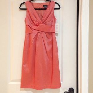 Adriana Papell coral dress size 6 brand new