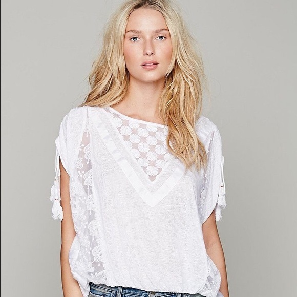 Free People White Lace Top - XS (new)