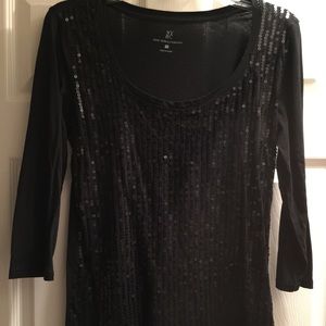 Black Sequin Shirt