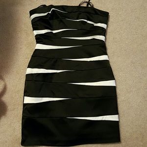 Black and white party dress