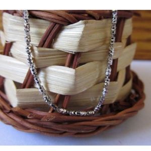 Sterling Silver Diamond Cut Tube Chain 16 Inches