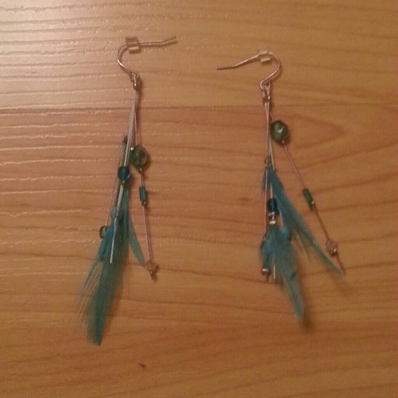 Faux Feather Earrings