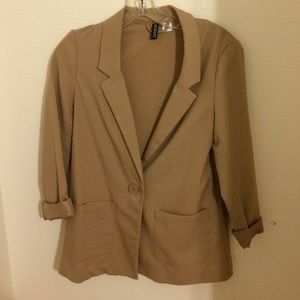 Tan blazer! Only worn once! Great deal!