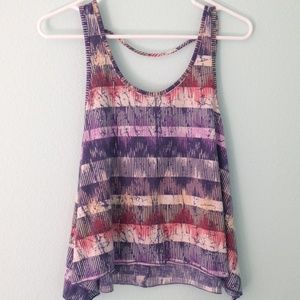 Blue Splatter Tank Top