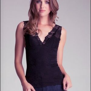 New Bebe Black Julia All Lace Cami Top!