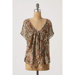Anthropologie Silk Top