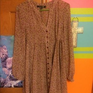 Flower long sleeve dress