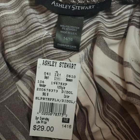 Brown White Striped Tiered Halter Top - Picture 4 of 4