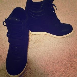 Black Cato sneaker wedges