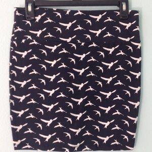 Navy Blue Eagle Pencil Skirt