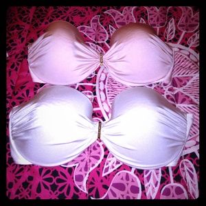 Two Victoria's Secret bathing suit tops