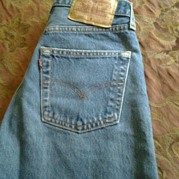 Used Levi 501 button fly jeans