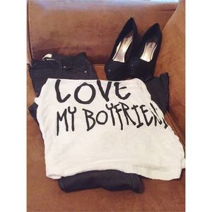 F21 I Love My Boyfriend Oversized Tee