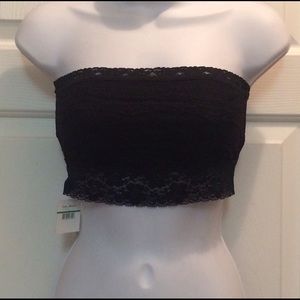 FREE PEOPLE Black Lace Top