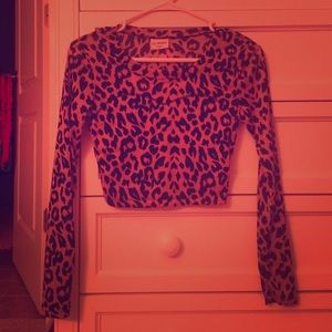 LA Hearts Cheetah Print Crop Top
