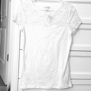 white shirt with lace