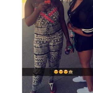 Black and white jumpsuit