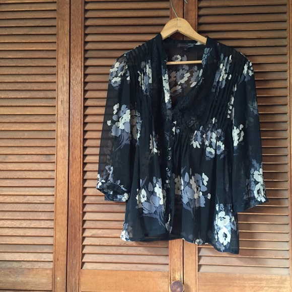 Sheer Floral Top