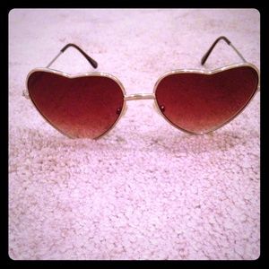 Gold Heart Sunglasses
