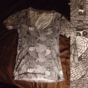 Owl print t-shirt
