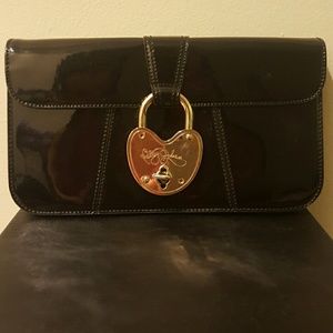 Betsey Johnson patent leather chic clutch!!