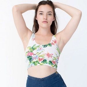 Flamingo print crop top