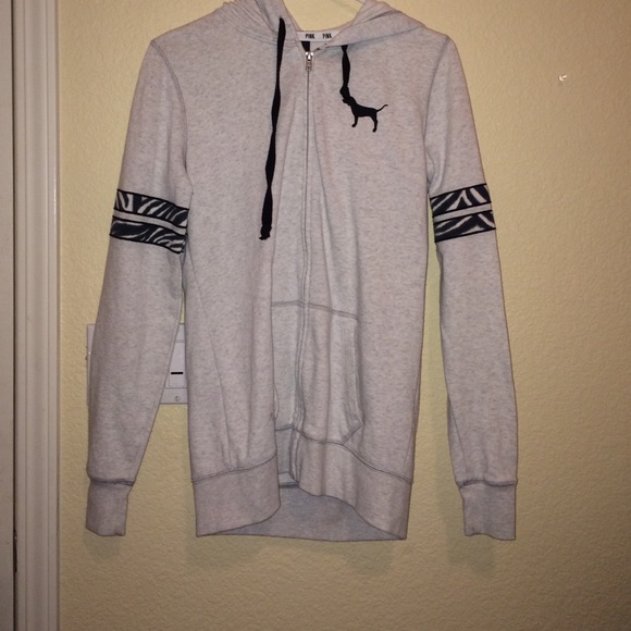 Pink white zebra hoodie jacket