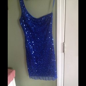 Blue sequin dress Sz small