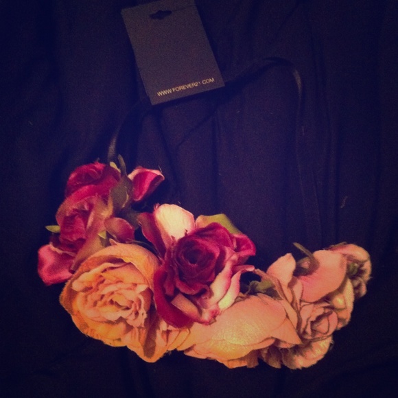 Pink and purple flower crown