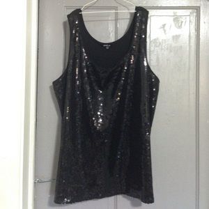 3xl sequins on the front and a plain black back