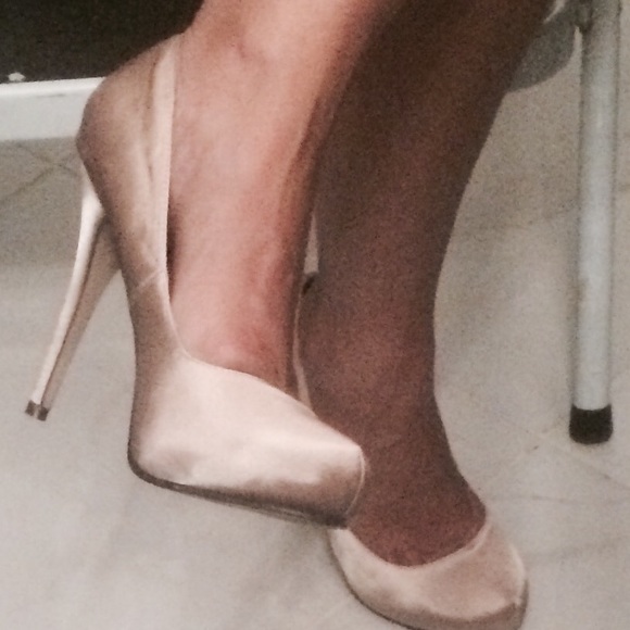 Gold Satin Heels