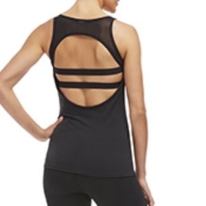 HOT!! Black athletic tank w/ back cutouts! Sz: Med