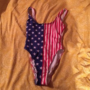 American Apparel Flag Swimsuit