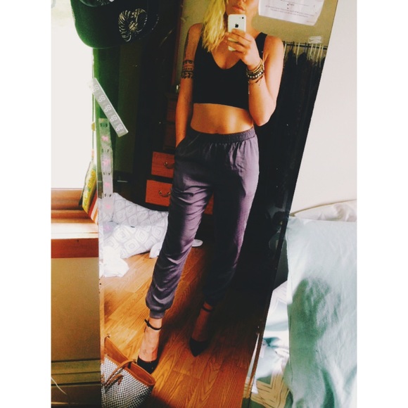 Satin joggers pants