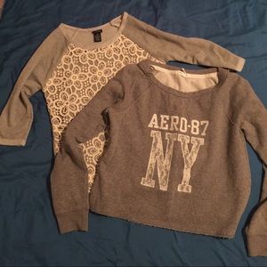 2 sweatshirts Aeropostale and Rue 21
