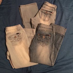 3 Angels jeans. 2 Capri 1 boot cut.
