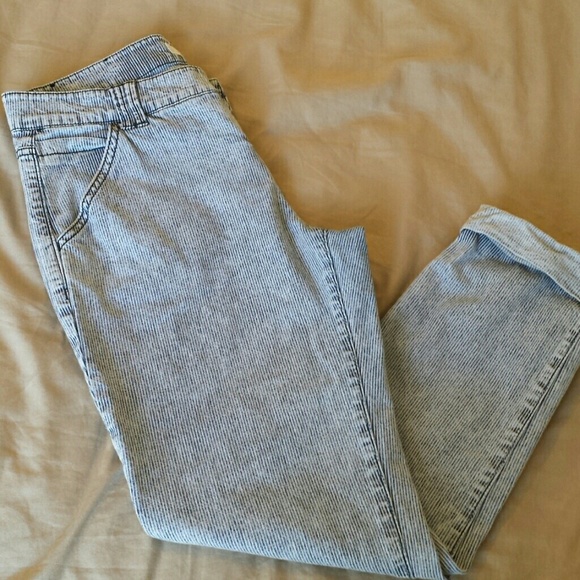 Forever 21 stone wash striped denim jeans - Picture 1 of 3