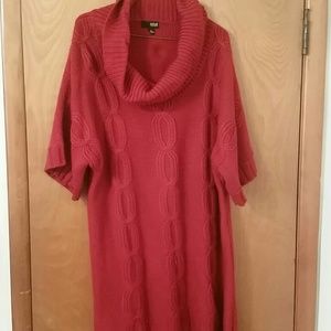 Red sweater dress