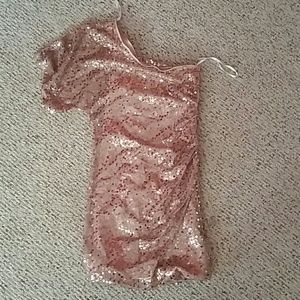Sequined one shoulder dress