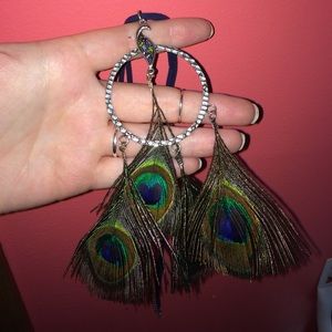 long peacock accessory necklace