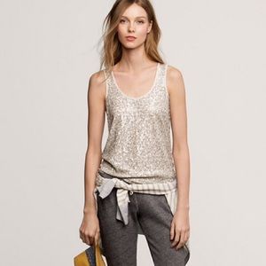 NWOT J Crew Vintage Cotton Sequin Tank