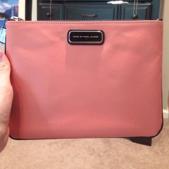 Coral and yellow Marc by Marc Jacobs clutch