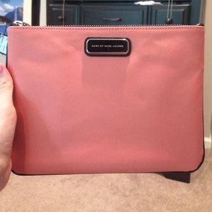 Coral and yellow Marc by Marc Jacobs clutch